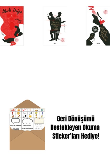 Zehirli Dalga + Sherlock Holmes’un Vaka Kitabı + Sherlock Holmes'un Dönüşü + Okuma Sticker'ları