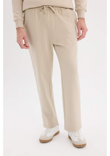 Regular Fit Eşofman Altı İçi Polarlı Basic Düz Cepli Beli Bağcıklı Düz Paça D7836AX25SP