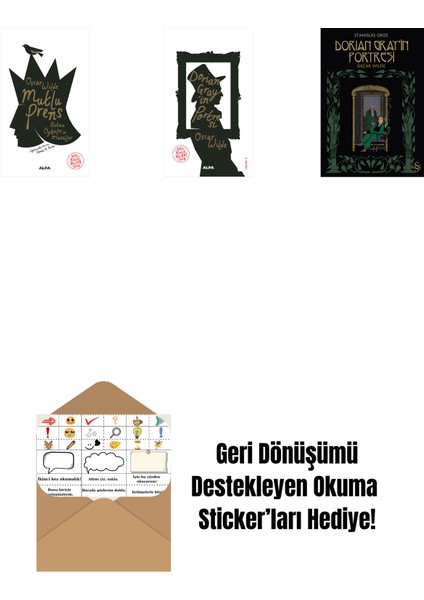 Mutlu Prens + Dorian Gray'in Portresi + Dorian Gray'in Portresi + Okuma Sticker'ları