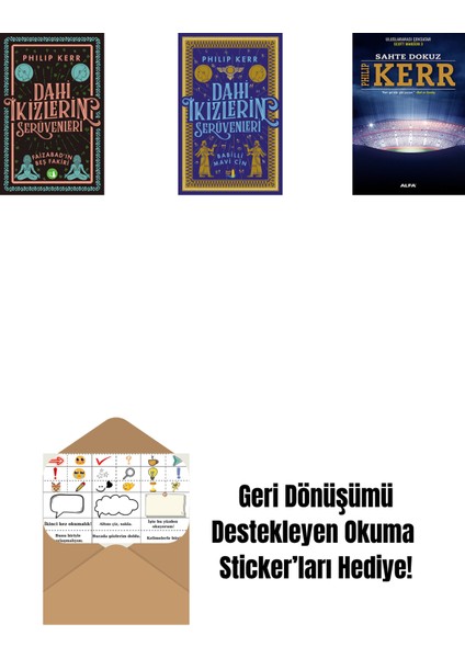 Dahi Ikizlerin Serüvenleri - Faizabad'ın Beş Fakiri + Dahi Ikizlerin Serüvenleri - Babilli Mavi Cin + Sahte Dokuz + Okuma Sticker'ları