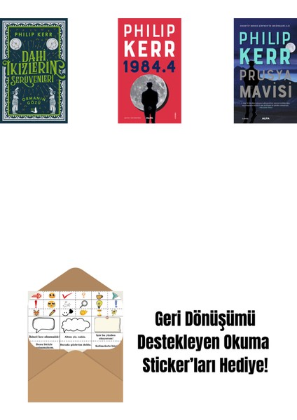 Dahi Ikizlerin Serüvenleri - Ormanın Gözü + 1984.4 + Prusya Mavisi + Okuma Sticker'ları