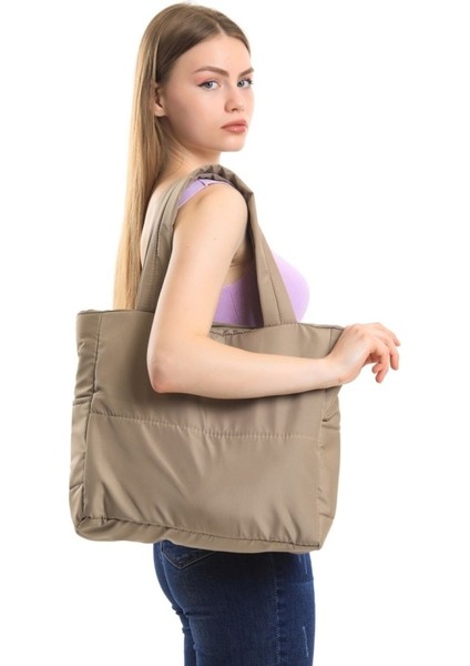 Patlı Kadın Shopper Omuz Çantası