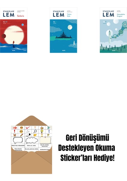 Solaris (SL10) + Yukarı Kale (SL11) + Gelecekbilim Kongresi (Sl7) + Okuma Sticker'ları