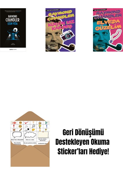 Uzun Veda + Küçük Kız Kardeş + Elveda Güzelim (Cep Boy) + Okuma Sticker'ları