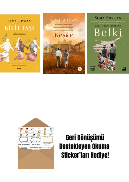 Kilit Taşı + Keşke + Belki + Okuma Sticker'ları