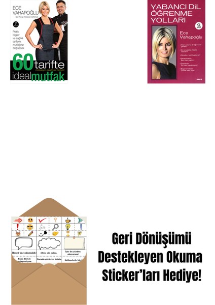 60 Tarifte Ideal Mutfak + Yabancı Dil Öğrenme Yolları + Okuma Sticker'ları