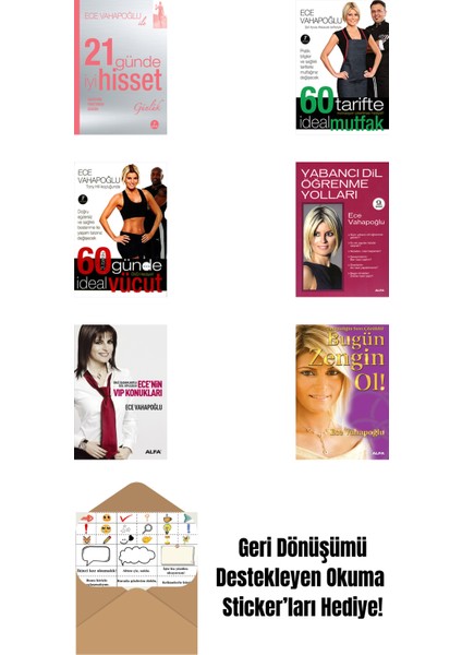 Ece Vahapoğlu 6 Kitap Set + Okuma Sticker'ları
