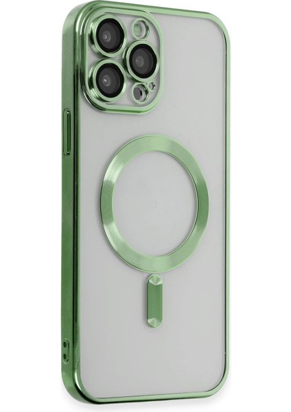 Newface iPhone 15 Pro Max Kılıf Kross Magneticsafe Kapak - Koyu Yeşil