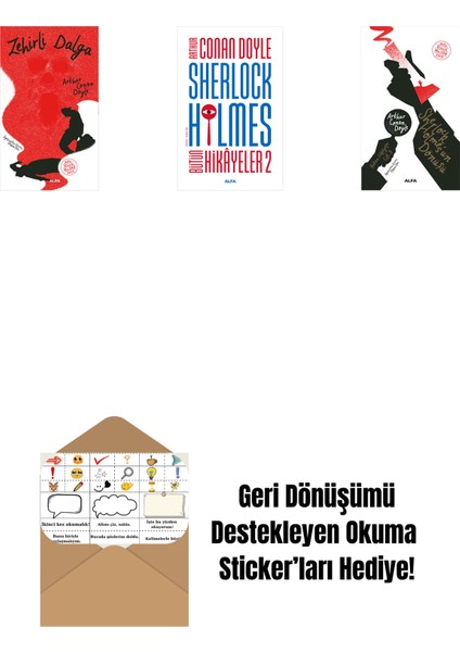Zehirli Dalga + Sherlock Holmes - Bütün Hikayeler 2 + Sherlock Holmes'un Dönüşü + Okuma Sticker'ları