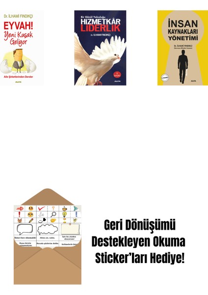 Eyvah! Yeni Kuşak Geliyor + Hizmetkâr Liderlik + Insan Kaynakları Yönetimi + Okuma Sticker'ları