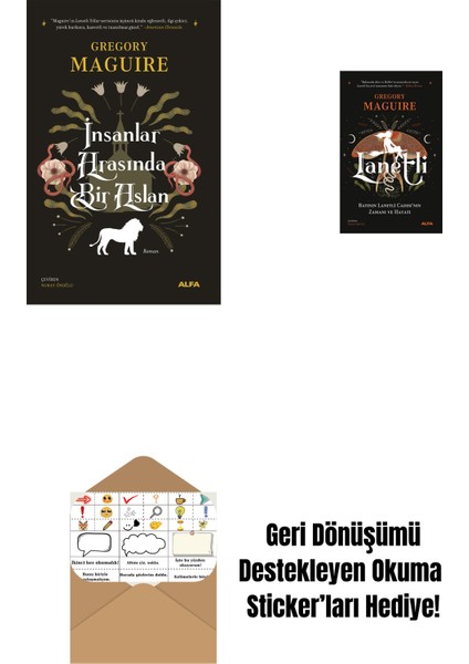 Insanlar Arasında Bir Aslan + Cadı’nın Oğlu + Okuma Sticker'ları