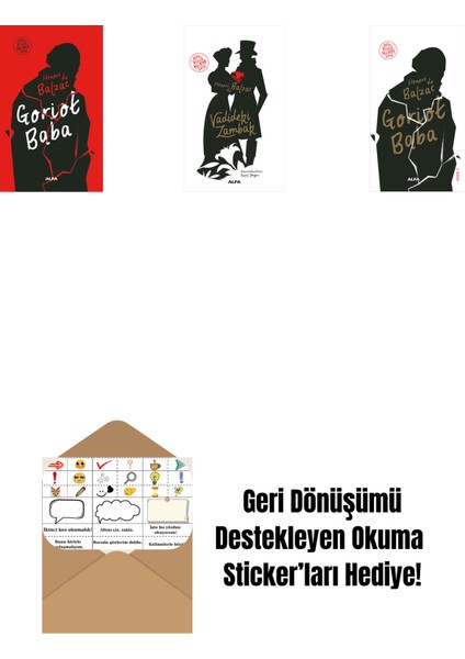 Goriot Baba (Ciltli) + Vadideki Zambak + Goriot Baba + Okuma Sticker'ları