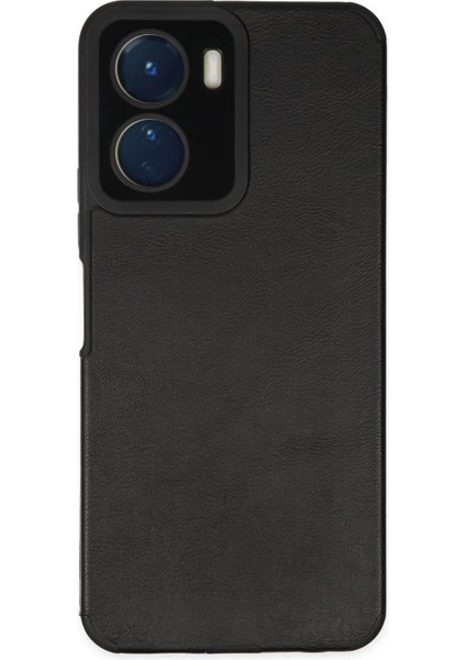 Newface Vivo Y16 Kılıf Loop Deri Silikon - Siyah