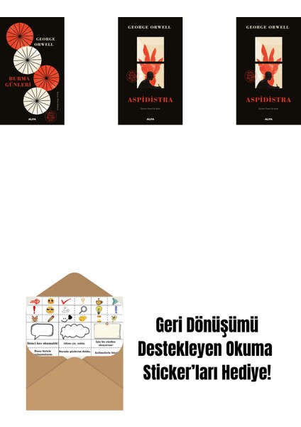 Burma Günleri + Aspidistra + Aspidistra (Ciltli) + Okuma Sticker'ları