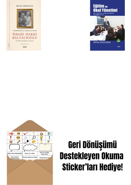 Cumhuriyetçi Muhafazakâr Ismail Hakkı Baltacıoğlu + Eğitim ve Okul Yönetimi + Okuma Sticker'ları