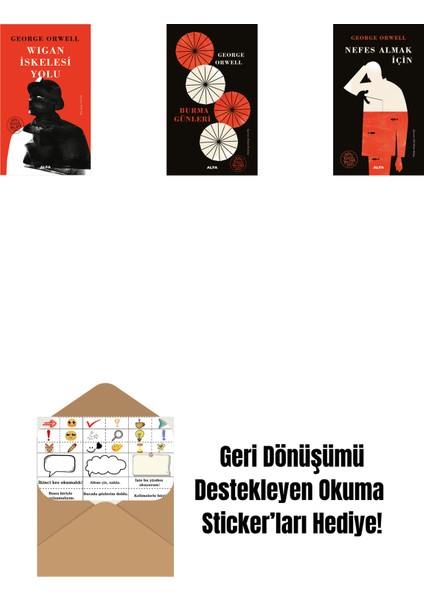 Wigan Iskelesi Yolu + Burma Günleri + Nefes Almak Için (Ciltli) + Okuma Sticker'ları