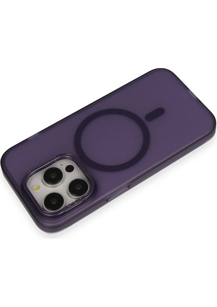 Joko iPhone 14 Pro Max Frost Standlı Magsafe Kapak - Derin Mor
