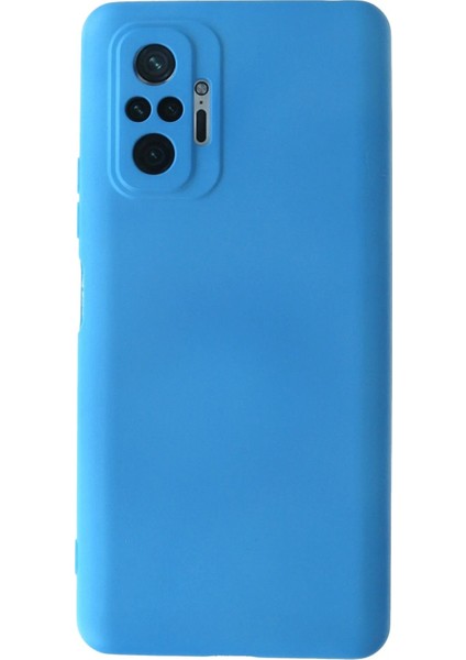 Newface Xiaomi Redmi Note 10 Pro Kılıf Nano Içi Kadife Silikon - Mavi