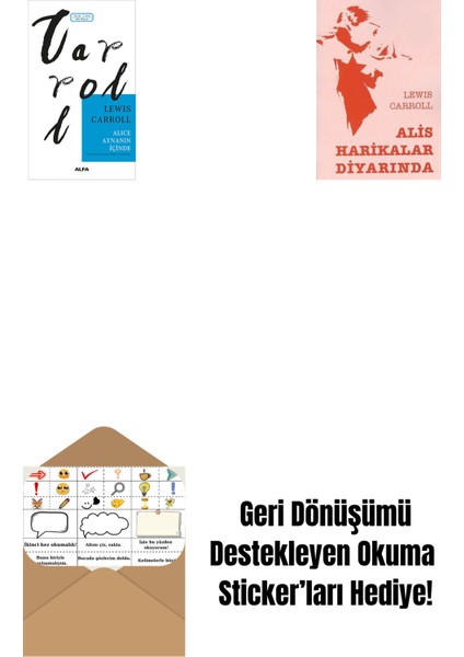 Alice Aynanın Içinde + Alis Harikalar Diyarında + Okuma Sticker'ları