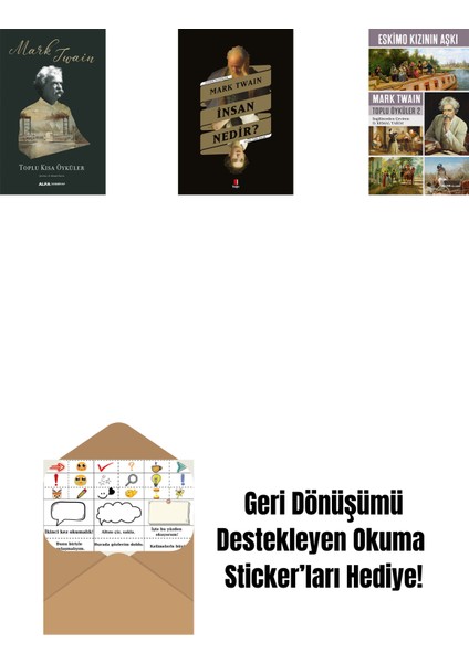 Toplu Kısa Öyküler + Insan Nedir? + Eskimo Kızının Aşkı + Okuma Sticker'ları