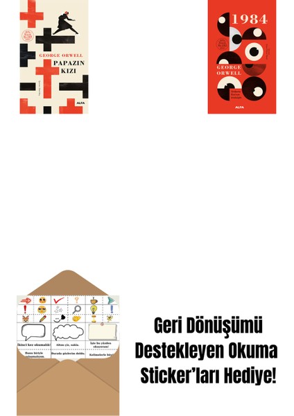 Papazın Kızı ( Ciltli ) + 1984 (Ciltli) + Okuma Sticker'ları