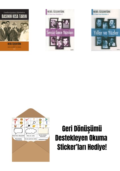 Basının Kısa Tarihi + Sessiz Gece Yazıları + Yıllar ve Yüzler + Okuma Sticker'ları