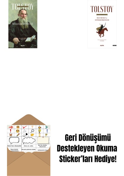 Tolstoy Bütün Eserleri 16 + Tolstoy Bütün Eserleri 14 + Okuma Sticker'ları