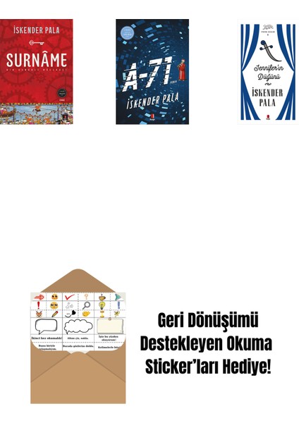 Surnâme - Bir Osmanlı Mâcerası + A-71 + Jennifer’ın Düğünü (Ciltli) + Okuma Sticker'ları
