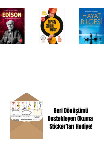 Edison + Her Şey Seninle Başlar + Hayat Bilgesi 2 + Okuma Sticker'ları
