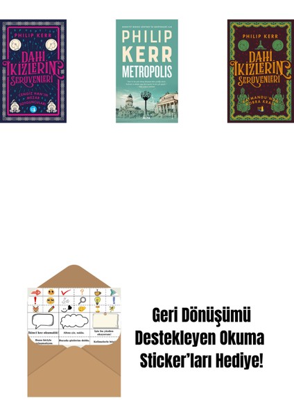 Dahi Ikizlerin Serüvenleri - Cengiz Han’ın Mezar Soyguncuları + Metropolis + Dahi Ikizlerin Serüvenleri - Katmandu'nun Kobra Kralı + Okuma Sticker'ları