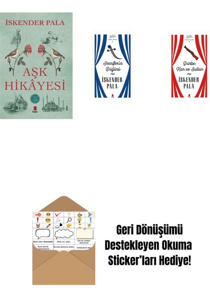 Aşk Hikâyesi + Jennifer’ın Düğünü (Ciltli) + Darbe: Kan ve Sultan (Ciltli) + Okuma Sticker'ları