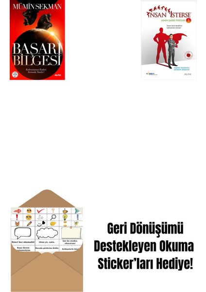 Başarı Bilgesi + Insan Isterse - Azmin Zaferi Öyküleri 5 + Okuma Sticker'ları