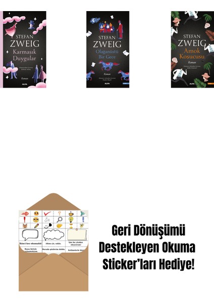 Karmaşık Duygular + Olağanüstü Bir Gece + Amok Koşucusu + Okuma Sticker'ları