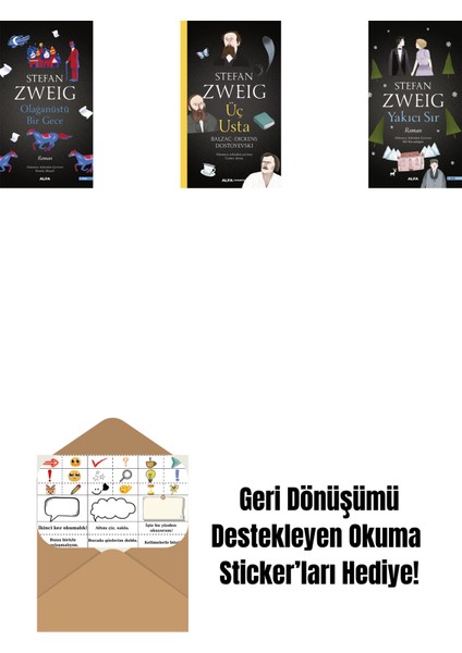Olağanüstü Bir Gece + Üç Usta + Yakıcı Sır + Okuma Sticker'ları