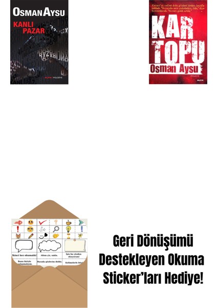 Kanlı Pazar (Cep Boy) + Kartopu (Cep Boy) + Okuma Sticker'ları