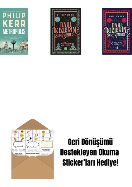 Metropolis + Dahi Ikizlerin Serüvenleri - Faizabad'ın Beş Fakiri + Dahi Ikizlerin Serüvenleri - Akhenaten Macerası + Okuma Sticker'ları