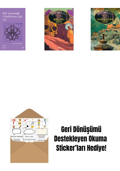 Everest Açıkhava 6 - Cthulhu’nun Çağrısı + Herbert West: Diriltici + Charles Dexter Ward Vakası + Okuma Sticker'ları
