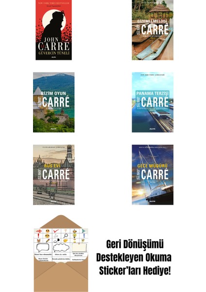 John Le Carre 6 Kitap Set + Okuma Sticker'ları