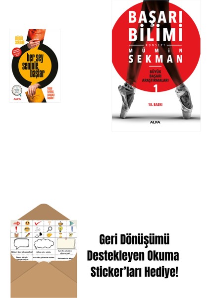 Her Şey Seninle Başlar + Başarı Bilimi + Okuma Sticker'ları
