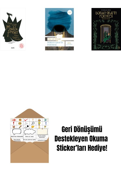 Mutlu Prens + Dorian Gray'in Portresi + Dorian Gray'in Portresi + Okuma Sticker'ları