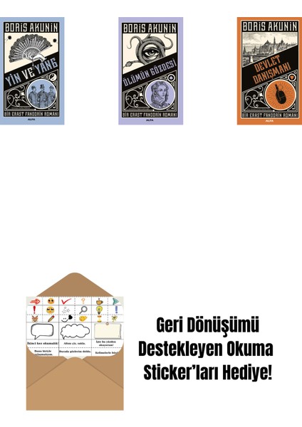 Yin ve Yang + Ölümün Gözdesi + Devlet Danışmanı + Okuma Sticker'ları
