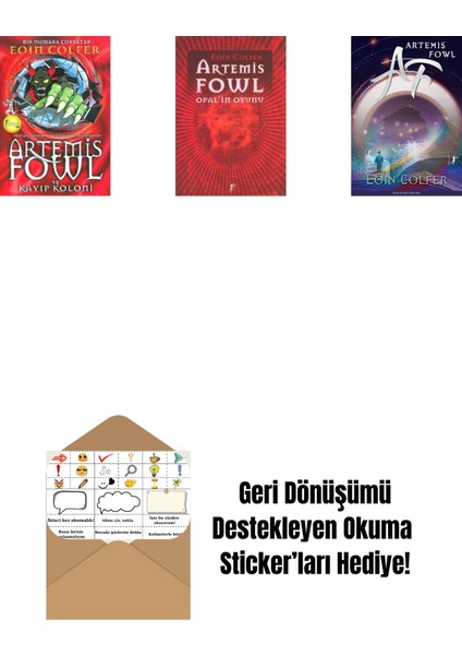 Artemis Fowl 5 - Kayıp Koloni + Artemis Fowl 4 - Opal’in Oyunu + Artemis Fowl 1 + Okuma Sticker'ları
