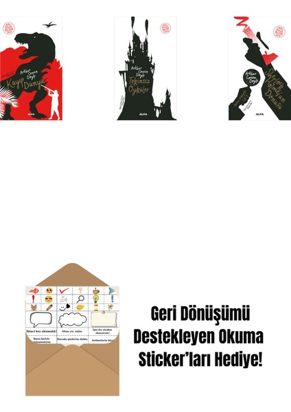 Kayıp Dünya + Tekinsiz Öyküler + Sherlock Holmes'un Dönüşü + Okuma Sticker'ları