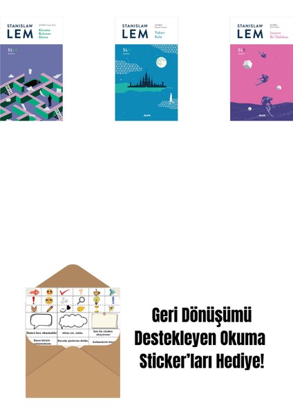 Küvette Bulunan Günce (SL14) + Yukarı Kale (SL11) + Insanın Bir Dakikası (Sl5) + Okuma Sticker'ları