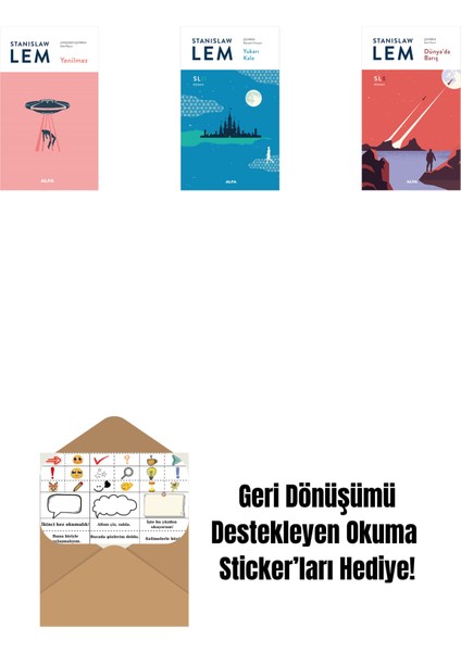 Yenilmez + Yukarı Kale (SL11) + Dünya’da Barış (Sl8) + Okuma Sticker'ları