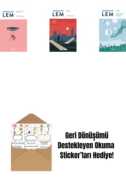 Yenilmez + Soruşturma (Sl9) + Gelecekbilim Kongresi (Sl7) + Okuma Sticker'ları