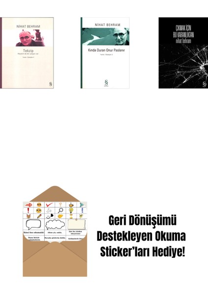 Tekzip + Kında Duran Onur Paslanır + Çıkmak Için Bu Karanlıktan + Okuma Sticker'ları