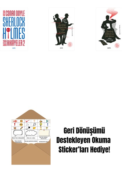 Sherlock Holmes - Bütün Hikayeler 2 (Ciltli) + Sherlock Holmes’un Vaka Kitabı + Sherlock Holmes'un Son Görevi + Okuma Sticker'ları