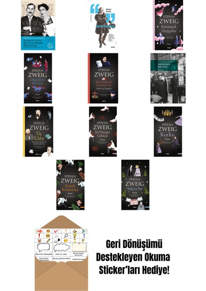 Stefan Zweig 11 Kitap Set + Okuma Sticker'ları