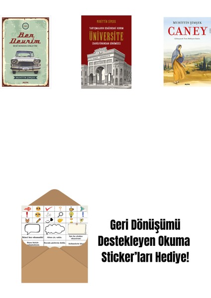 Ben Devrim + Tartışmaların Odağındaki Kurum Üniversite + Caney + Okuma Sticker'ları